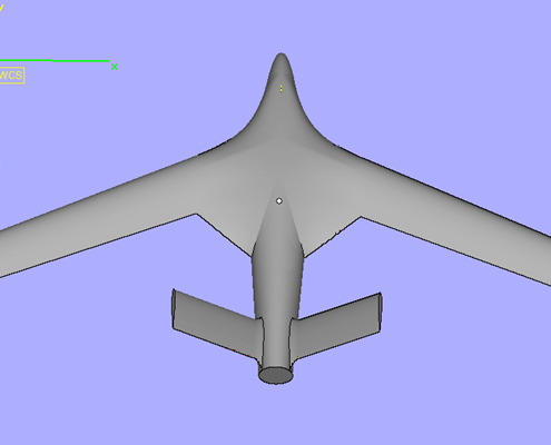 3D Printed Aeroplane STL - Top View