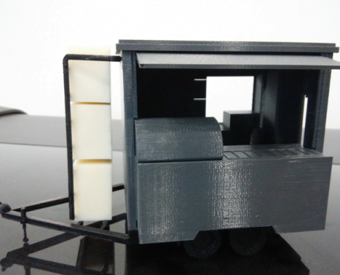 3D Printed Mobile Kiosk Assembled - Front View