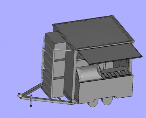 3D Printed Mobile Kiosk - Front View