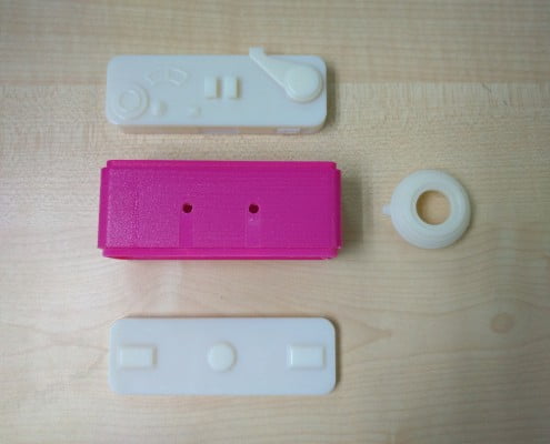 3D Printed Pinhole Camera Disassembled